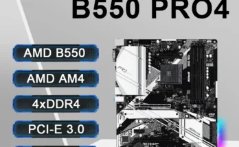 ASRock B550 PRO4 마더보드 AM4 소켓 DDR4 4733MHz 128GB PCI-E 4.0 NVME M.2 SATA III 지지대 Ryzen 5 5600 5600G R7 5700X3D CPU