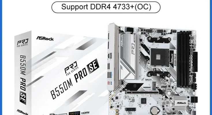 ASRock B550M PRO SE 데스크탑 M-ATX 화이트 마더보드