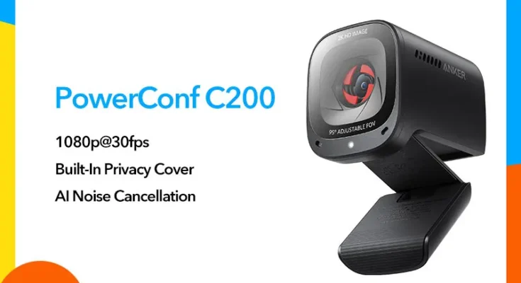 Anker PowerConf C200 노트북 컴퓨터용 미니 USB 웹 카메라