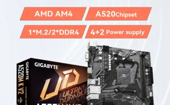 GIGABYTE A520M K V2 새로운 Micro-ATX A520 DDR4 5100(OC) MHz M.2 PCIe 3.0 AMD Ryzen 5000 시리즈 AM4 마더 보드