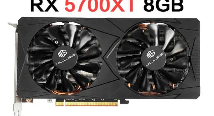 MLLSE AMD RX 5700 XT 8GB 그래픽 카드 GDDR6 256Bit PCI-E 4.0 × 16 6 6 8 핀 라데온 GPU Rx 5700XT 게임 비디오 카드 Placa De Video