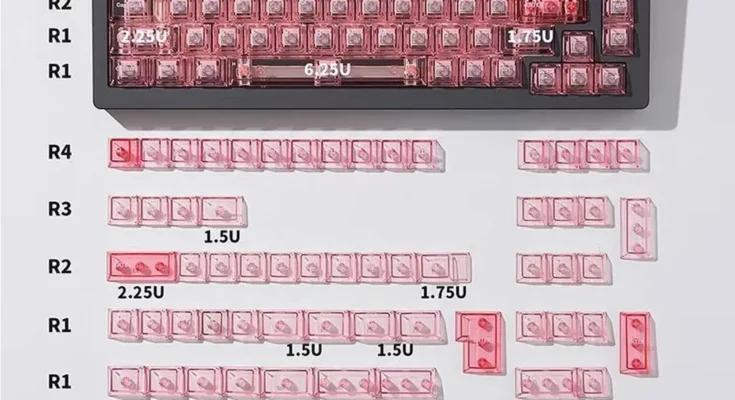 157 키 빙하 투명 키캡 풀 세트