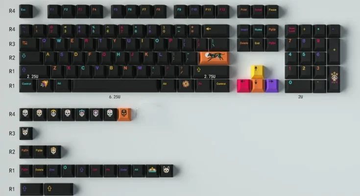 Gmk Mictlan 129/23 키 Pbt 키캡