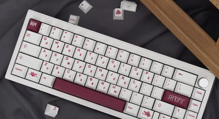 GMK 화이트 블러드 페스티벌 142 키 PBT 염료 승화 체리 프로필 기계식 키보드 키캡 적응 61/64