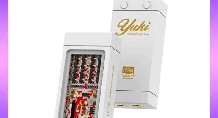 Aune YUKI 하이파이 앰프 휴대용 디코딩 DAC AMP 듀얼 CS43198 PCM32bit/768k DSD256 완전 이산 밸런스드 OTG 어댑터 케이블