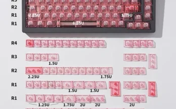 Aulidtch 핑크 투명 키캡