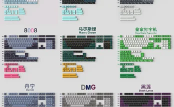 GMK 8008 올리비아 아크틱 멀린 자몬 에어로 마스 그린 중공업 쇼코 키캡