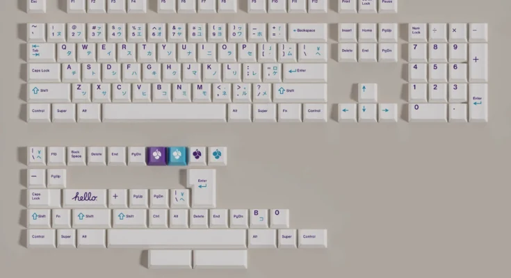 GMK Redacted PBOW Honor 2048 Alice france AZERTY Keycaps PBT Dye Subbed Key Caps