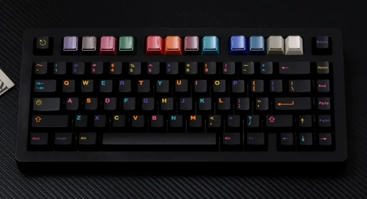 GMK 블랙 컬러 테마 키캡 세트