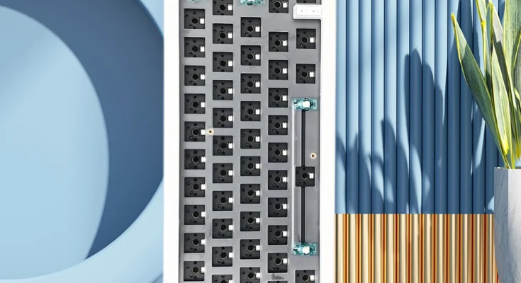 GMK67 핫 스왑 가능 기계식 키보드 개스킷 키트 블루투스 2.4G 무선 3 모드 키보드