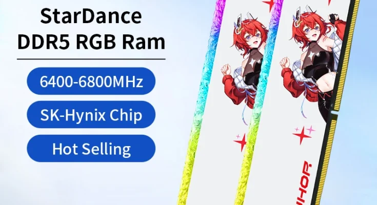 JUHOR DDR5 RGB 메모리 16GB 6400MHz 6800MHz 하이닉스 오리지널 칩 데스크톱 컴퓨터 램