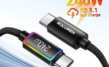 Rocoren 고전력 고속 충전 C타입 케이블