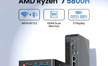 ZXIPC AMD Ryzen7 5800H 4800H 4500U 미니 PC 컴퓨터 게임용 포켓 듀얼 HDMI LAN