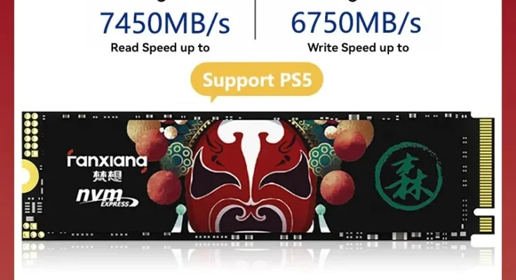 Fanxiang 7400 MB/s SSD NVMe M.2 2280 2TB 1TB 내부 솔리드 스테이트 하드 디스크 PCIe4.0x4 2280 SSD 드라이브 PS5 노트북 데스크톱