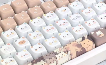 귀여운 야옹 키캡 고양이 머리 MAO 프로필 PBT 스퀘어 키캡