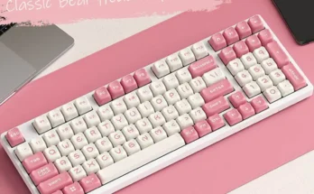 귀여운 핑크 더블 샷 PBT 키보드 키캡