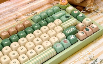 용수철 녹색 키캡 귀여운 MOA 높이 PBT 소재 기계식 키보드에 적합