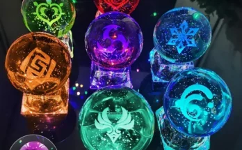 원신 임팩트 발광 LED 크리스탈 볼 아이