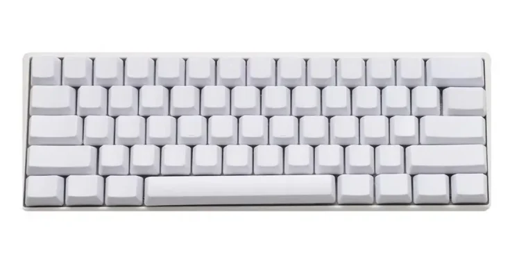 화이트 블랙 그레이 그린 블랭크 두꺼운 PBT OEM 프로필 62 키 ISO 61 ANSI 키캡