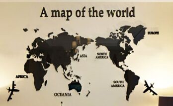 세계지도포인트벽지