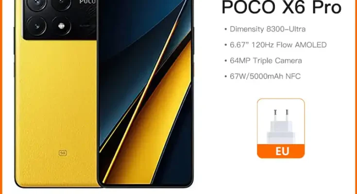 글로벌 버전 POCO X6 프로 5G 256GB/512GB 디멘시티 8300 울트라 67W 64MP 트리플 카메라