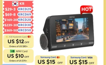 70mai 대시 캠 A810 UHD 4K 150FOV GPS ADAS 24 시간 주차 4G 연결 자동차 DVR