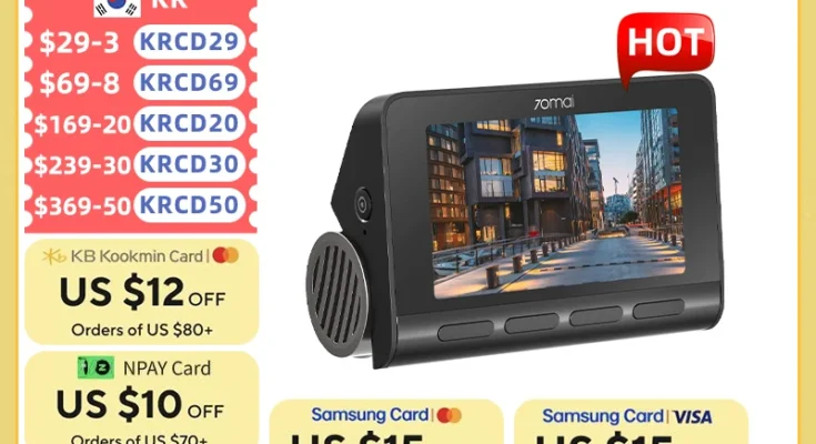 꼭 사야 하는 70mai 대시 캠 A810 UHD 4K 150FOV GPS ADAS 24 시간 주차 4G 연결 자동차 DVR 최고의 품질을 가진 제품입니다