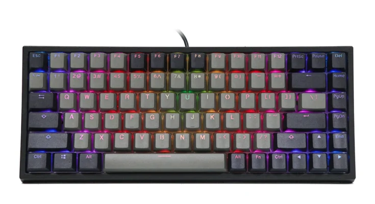 Epomaker EP84 75% 84 키 RGB Hotswap 유선 기계 게임 키보드 PBT 염료 subbed Keycaps for Mac/Win/Gamers 빈티지 테마