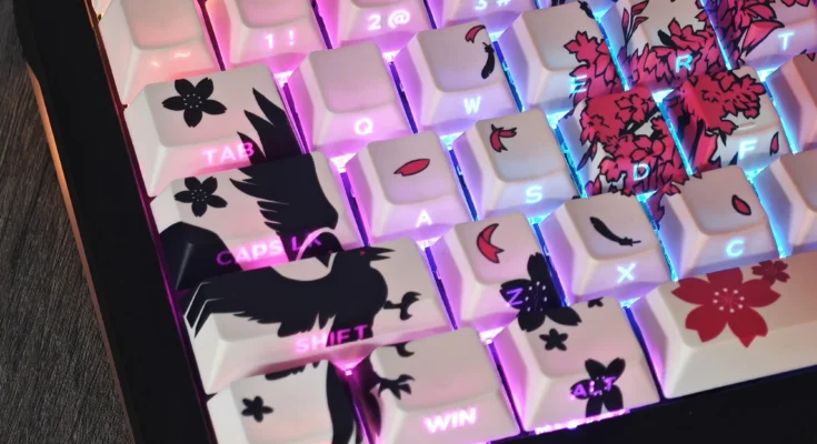 YMDK 132 레이븐 사쿠라 키캡