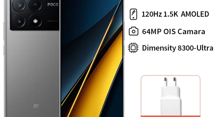 글로벌 버전 POCO X6 Pro 5G 스마트폰 120Hz 1.5K AMOLED 디스플레이 64MP OIS 카메라 67W 터보 충전 MTK Dimensity 8300-Ultra