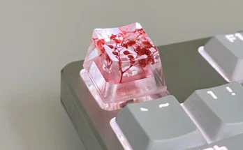 에폭시 DIY 반투명 잎 건조 꽃 종이 크로스 축 기계식 키보드 키캡