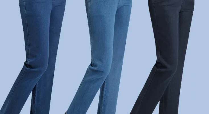 중년 어머니 청바지