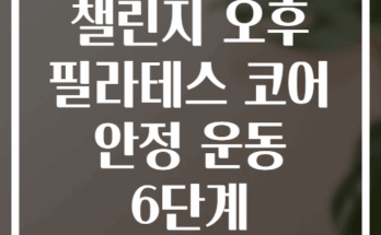 2025년 챌린지 오후 필라테스 코어 안정 운동 6단계 프로그램