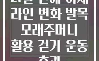 21일 만에 하체 라인 변화 발목 모래주머니 활용 걷기 운동 효과