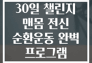 30일 챌린지 맨몸 전신 순환운동 완벽 프로그램