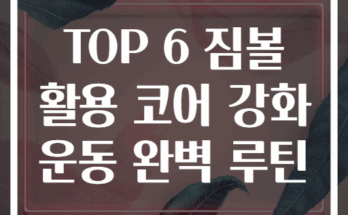 TOP 6 짐볼 활용 코어 강화 운동 완벽 루틴