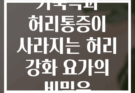 거북목과 허리통증이 사라지는 허리 강화 요가의 비밀은