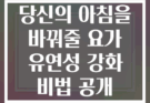 당신의 아침을 바꿔줄 요가 유연성 강화 비법 공개
