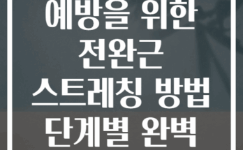 손목 통증 예방을 위한 전완근 스트레칭 방법 단계별 완벽 가이드