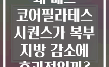 왜 매트 코어필라테스 시퀀스가 복부 지방 감소에 효과적일까?