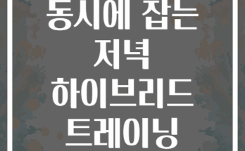 유산소와 근력 동시에 잡는 저녁 하이브리드 트레이닝 7가지