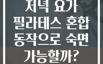 저녁 요가 필라테스 혼합 동작으로 숙면 가능할까?