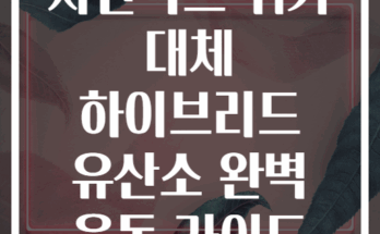 지면박스 뛰기 대체 하이브리드 유산소 완벽 운동 가이드