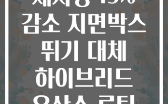 체지방 15% 감소 지면박스 뛰기 대체 하이브리드 유산소 루틴