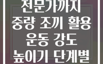 초보자부터 전문가까지 중량 조끼 활용 운동 강도 높이기 단계별 가이드