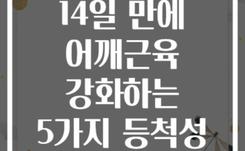 케이블머신으로 14일 만에 어깨근육 강화하는 5가지 등척성 루틴