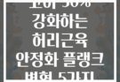 코어 30% 강화하는 허리근육 안정화 플랭크 변형 5가지