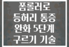 폼롤러로 등허리 통증 완화 5단계 구르기 기술