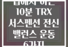 집에서 하는 10분 TRX 서스펜션 전신 밸런스 운동 6가지
