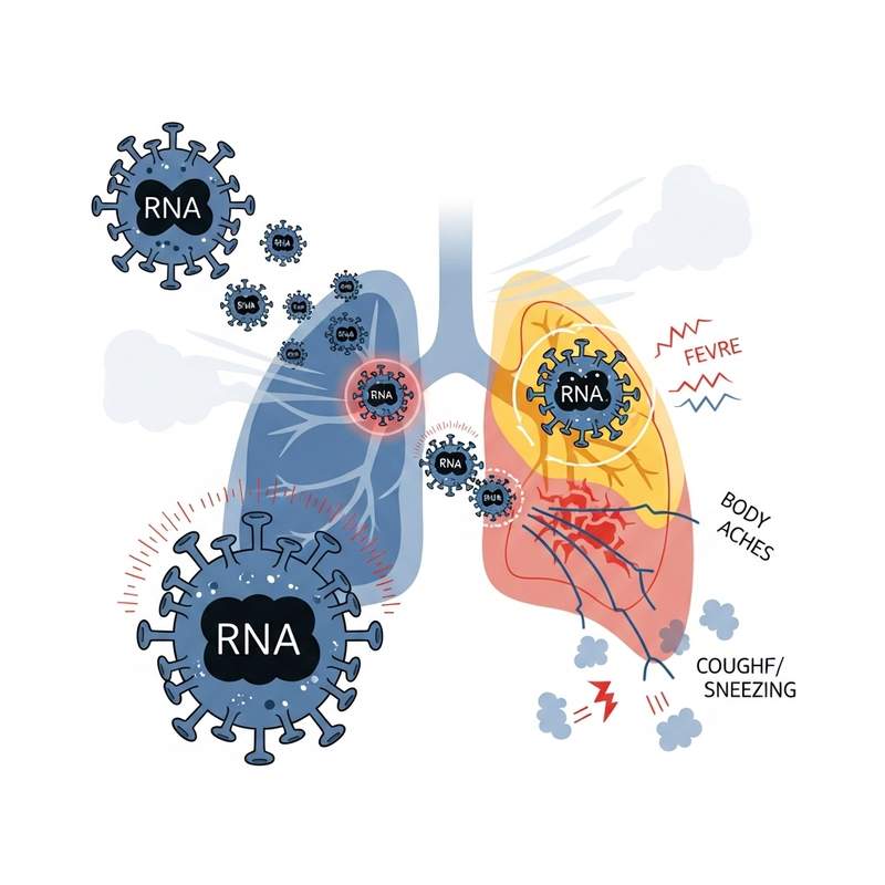 B형 독감의 전파 및 증상